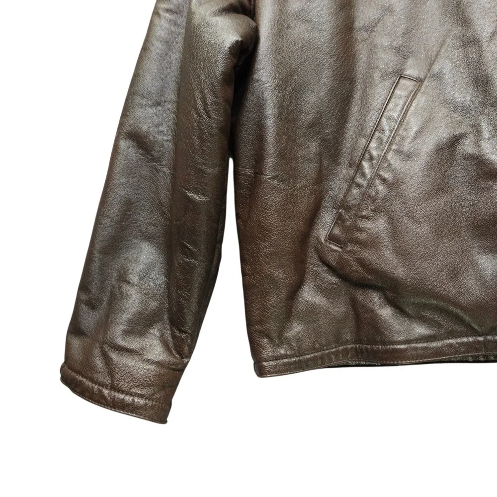Wilsons Leather Men's B-3 Bomber Jacket Mens XL Brown Faux Fur Lined
